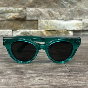 Kirk & Kirk Marilyn Green Glasses with polarized grey lenses